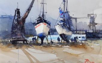 Watercolor by Pomothy László