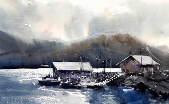 Watercolor by Pomothy László