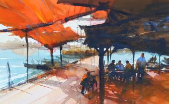 Watercolor by Pomothy László