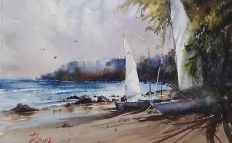 Watercolor by Pomothy László