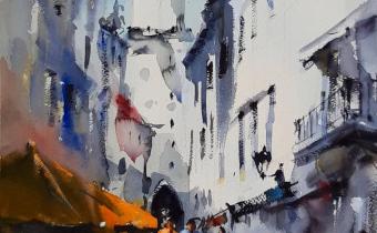 Watercolor by Pomothy László