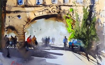 Watercolor by Pomothy László