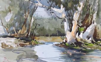Watercolor by Pomothy László