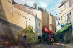 Watercolor by Pomothy László